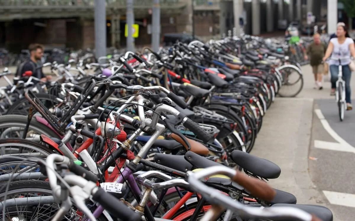 Bild abgeschlossene Fahrräder