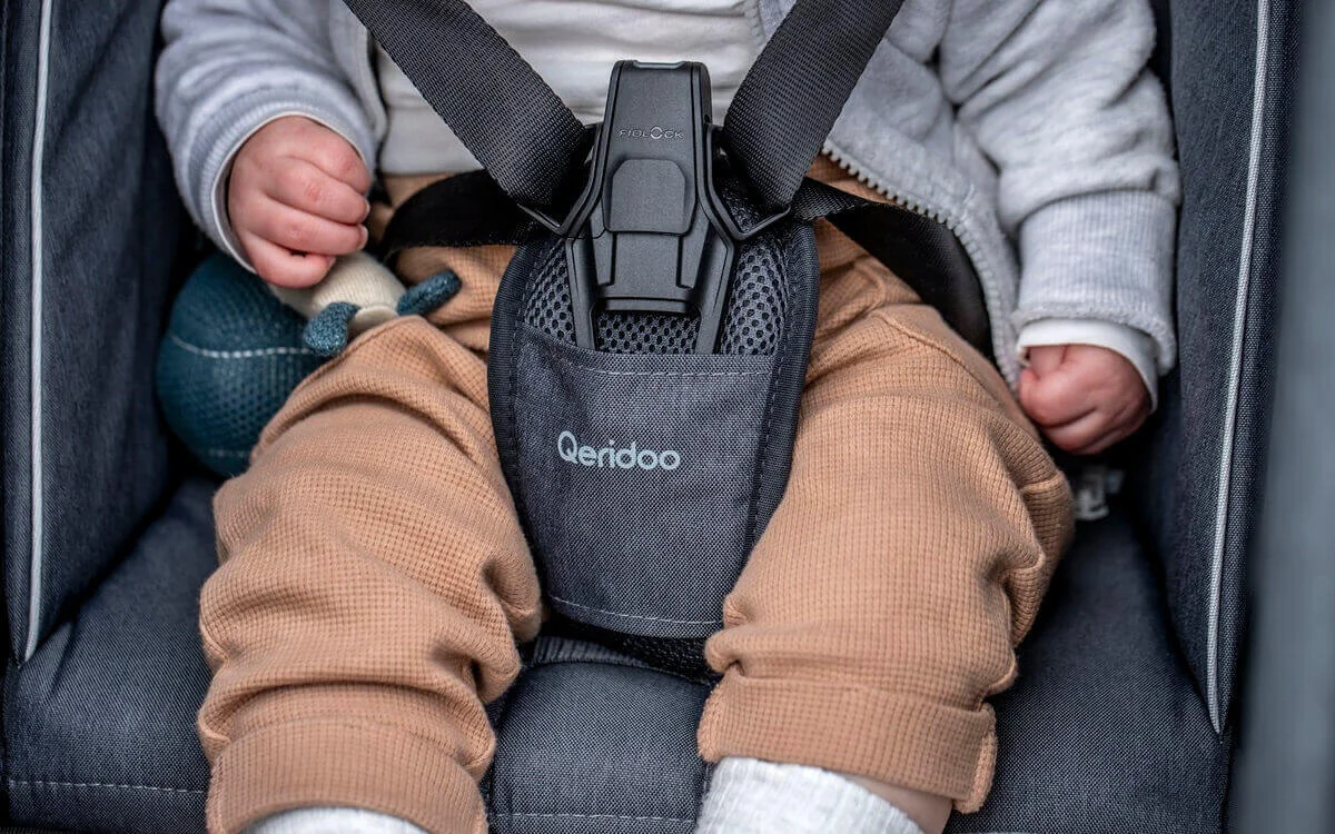 Bild Kind im Qeridoo Kinderanhänger